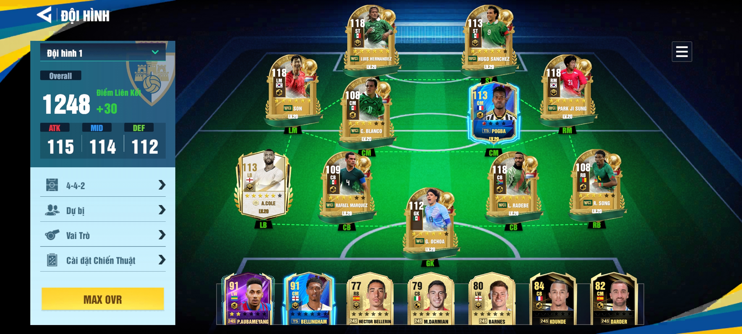 Tài Khoản Đội Hình