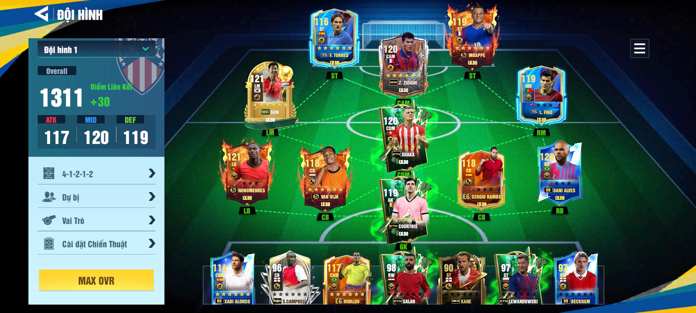 Tài Khoản Đội Hình