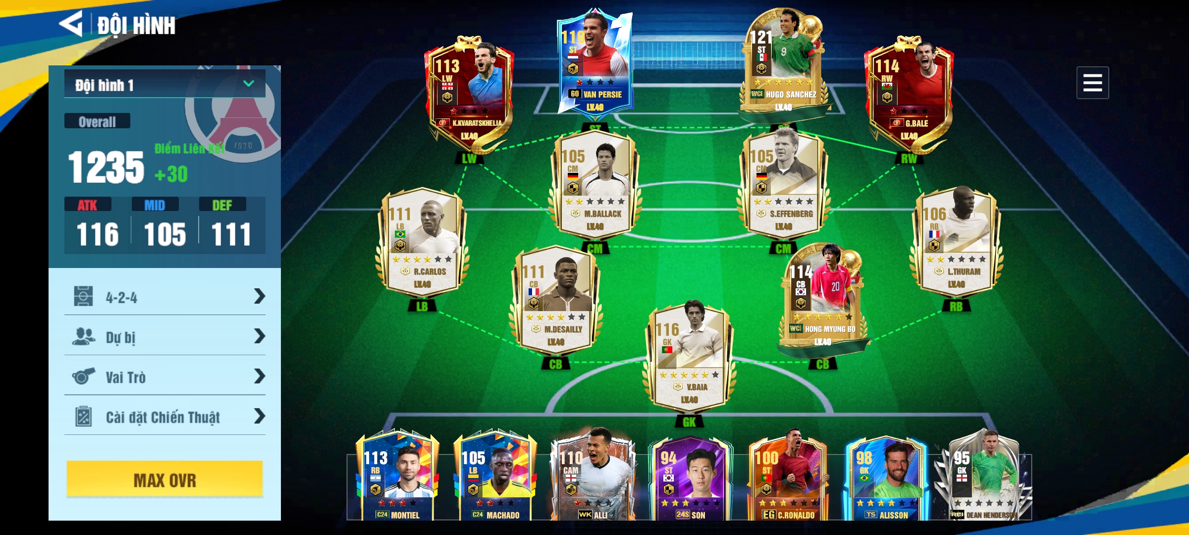 Tài Khoản Đội Hình