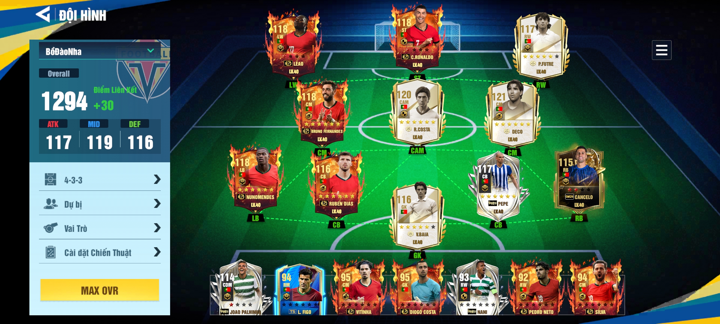 Tài Khoản Đội Hình