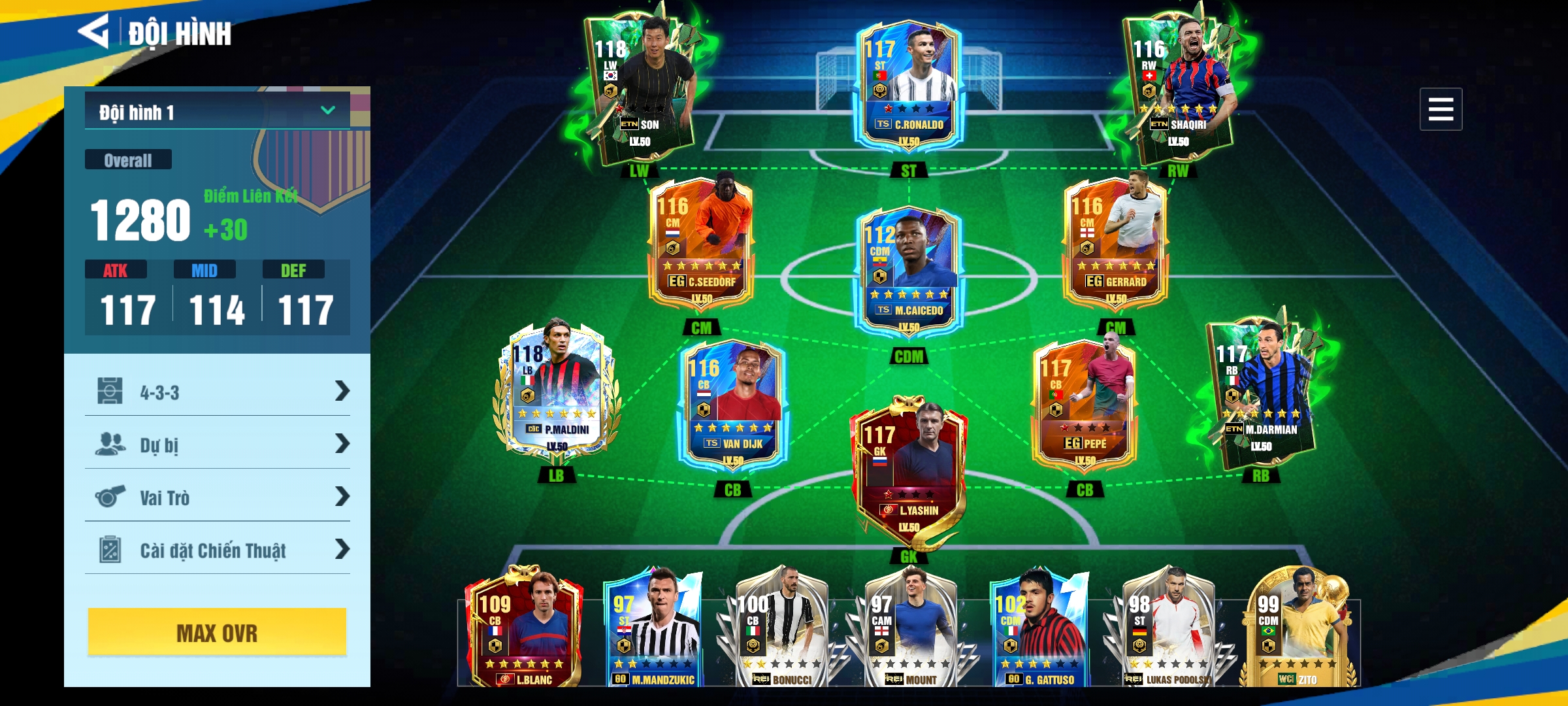 Tài Khoản Đội Hình