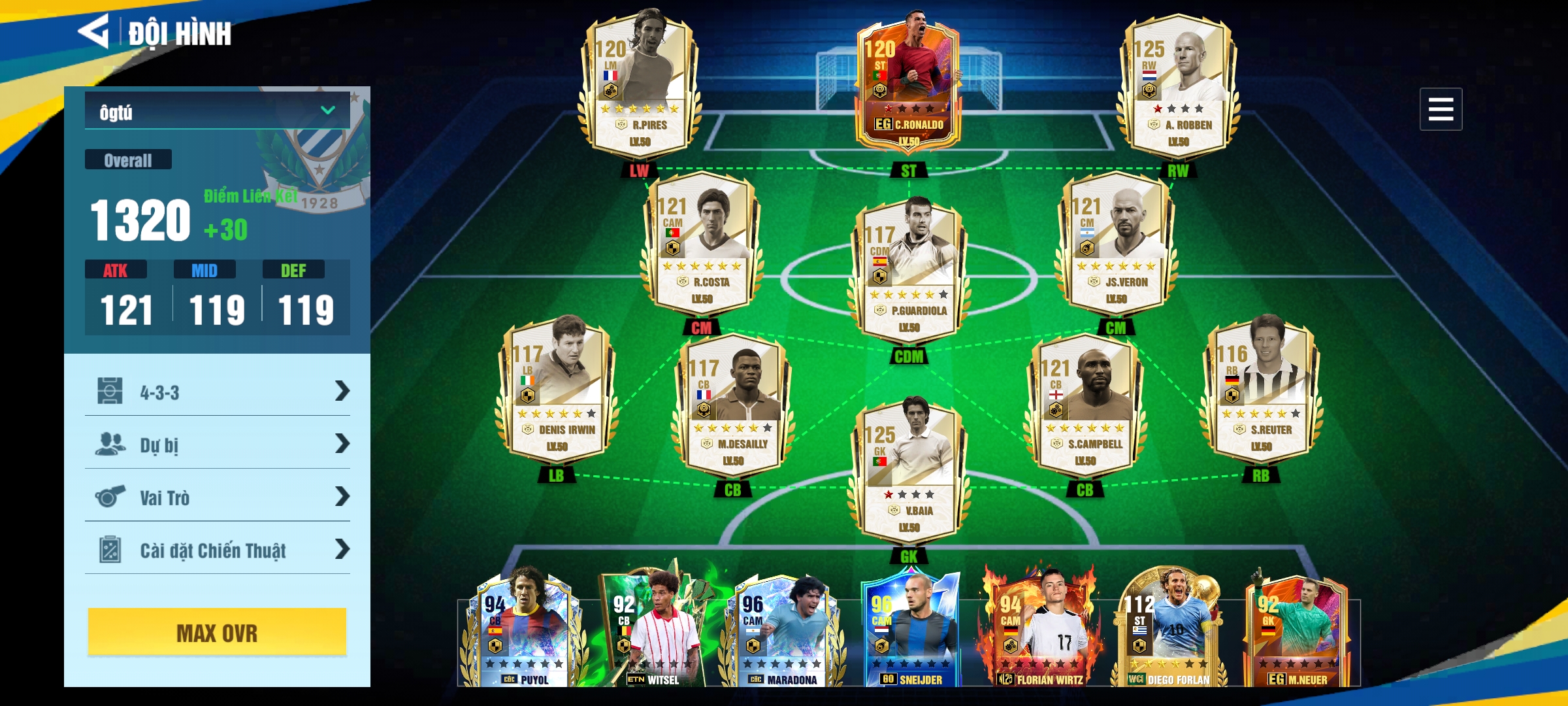 Tài Khoản Đội Hình