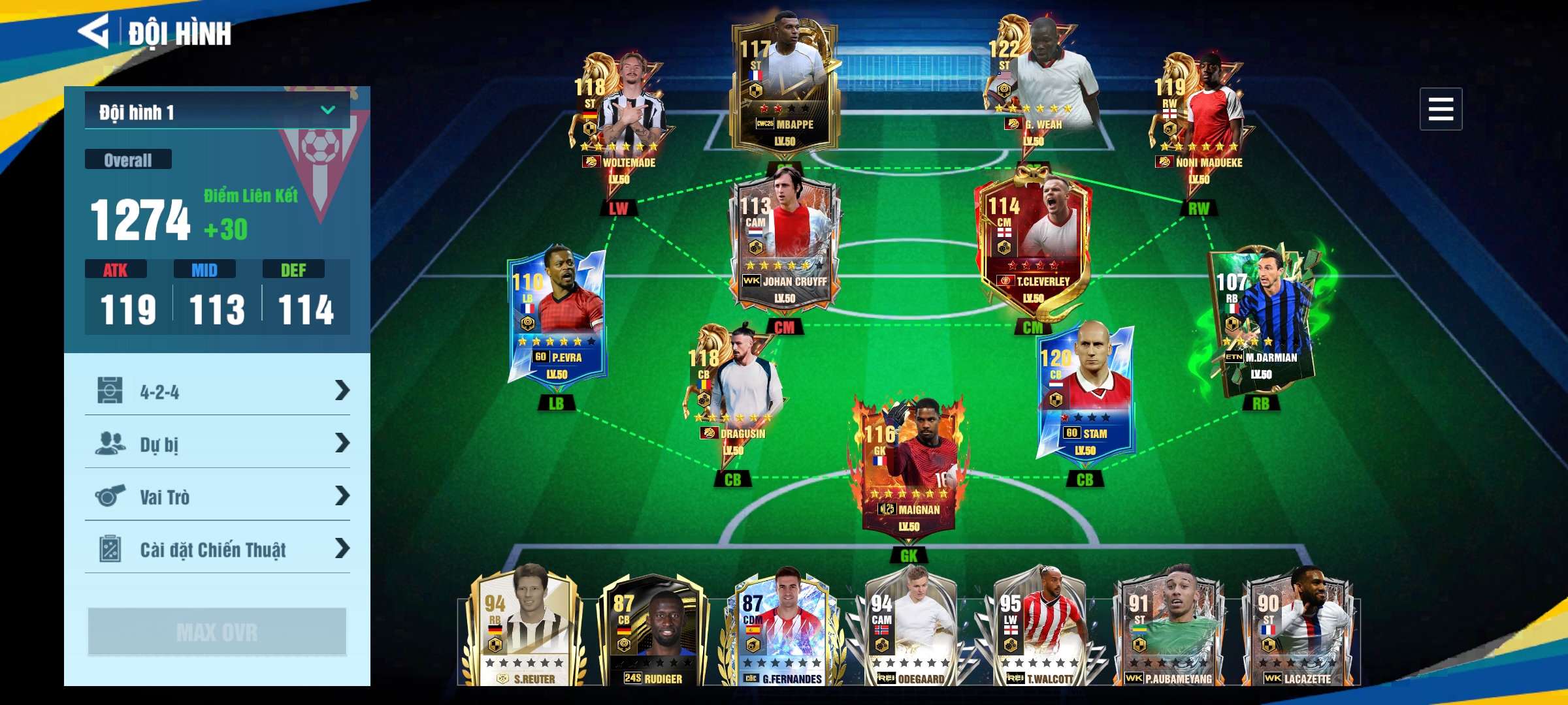 Tài Khoản Đội Hình