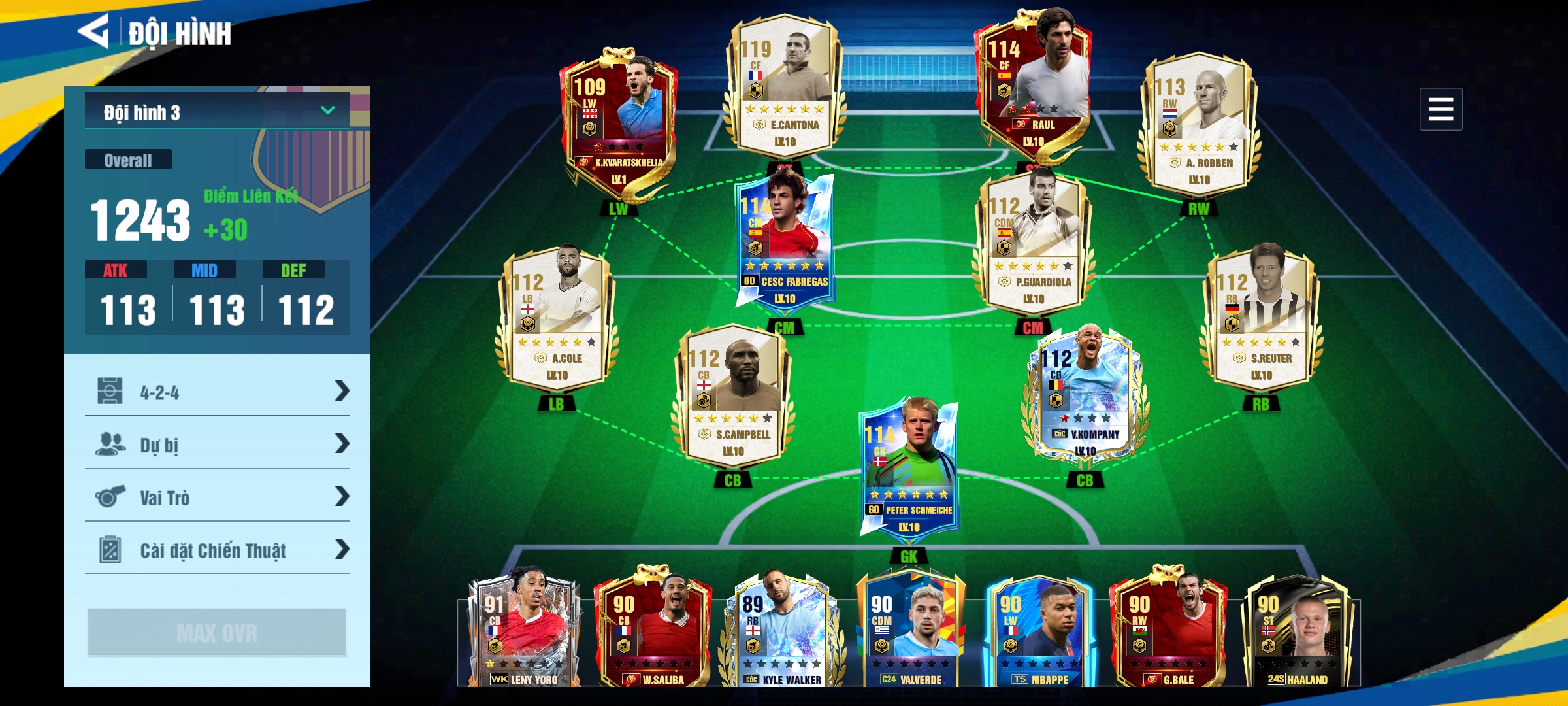 Tài Khoản Đội Hình