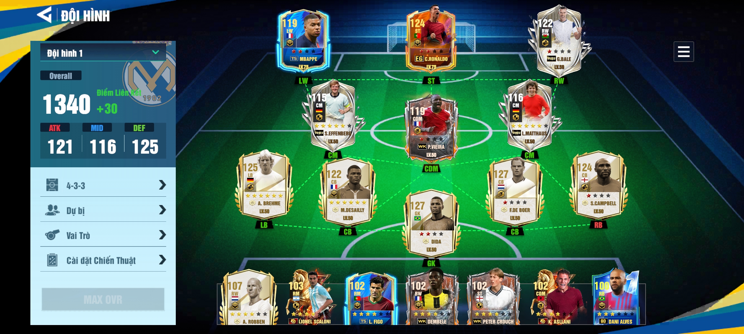 Tài Khoản Đội Hình