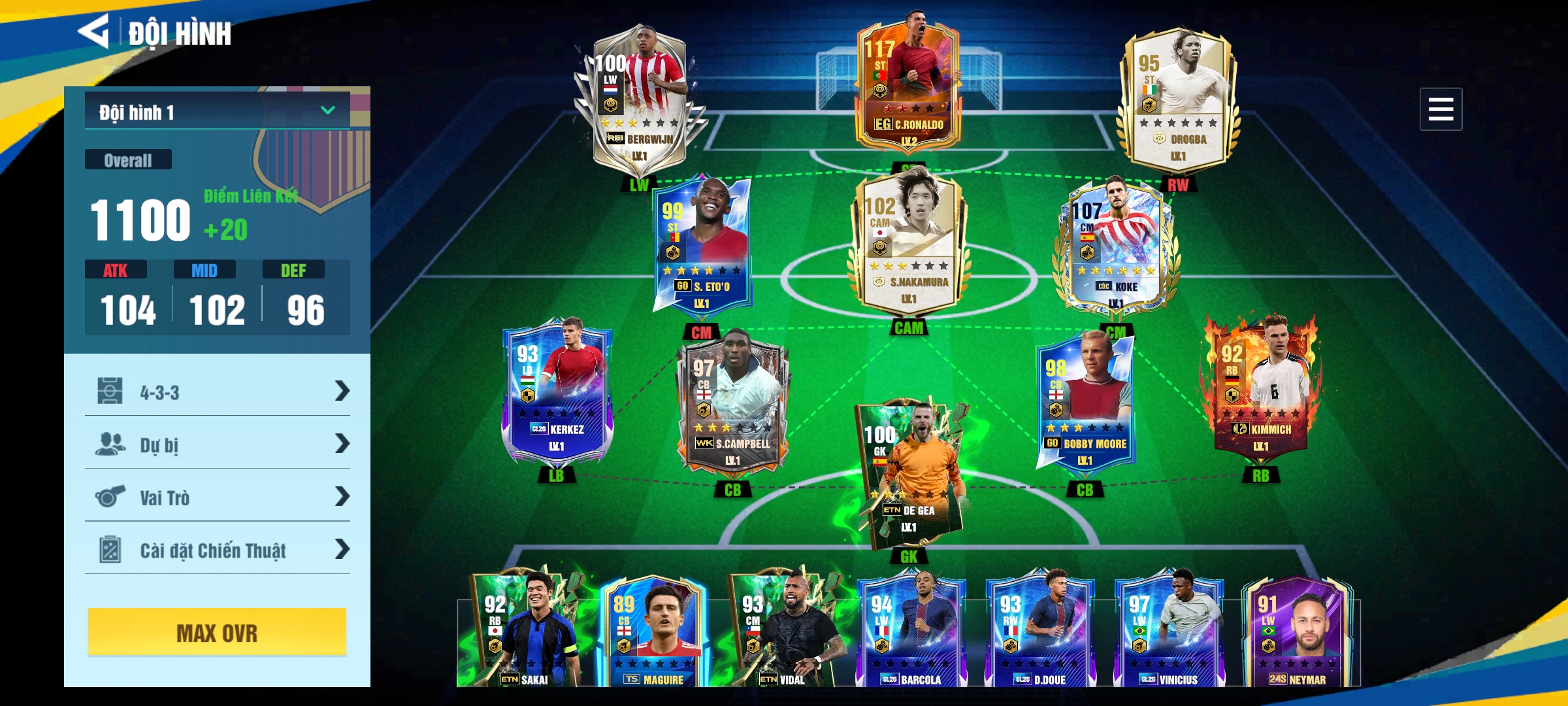 Tài Khoản Đội Hình