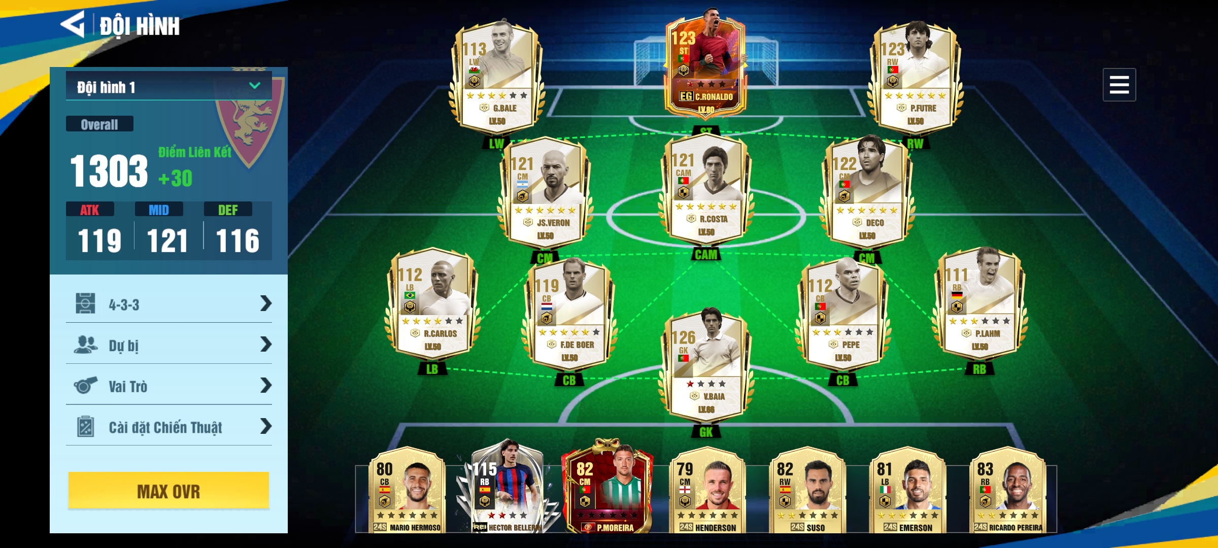 Tài Khoản Đội Hình