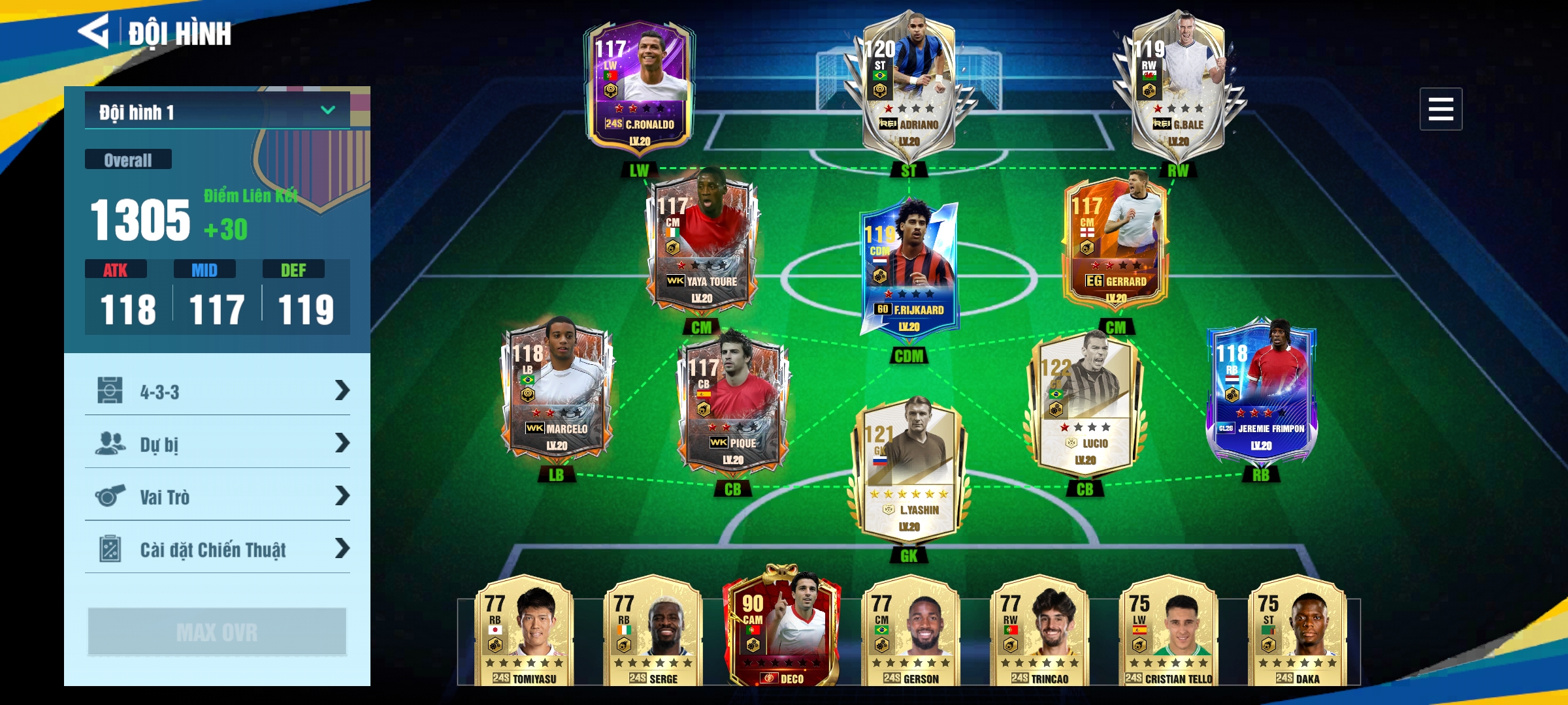 Tài Khoản Đội Hình